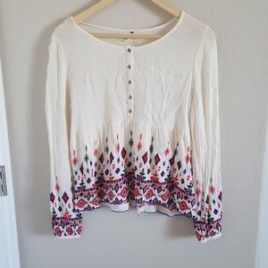 Long sleeve crop peplum top